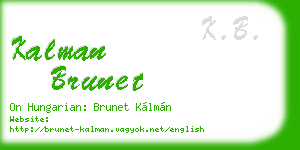 kalman brunet business card